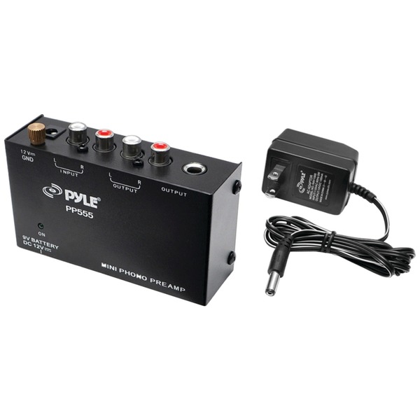 Pyle Ultra-Compact Phono Turntable Preamp PP555